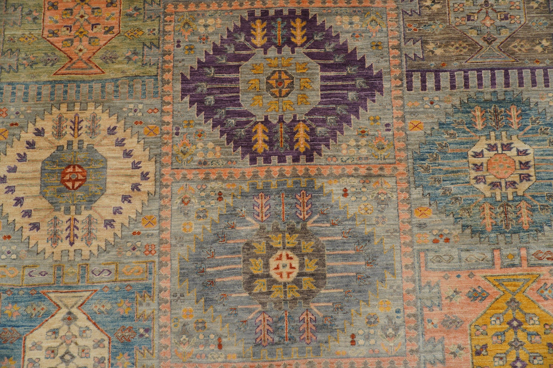 8x10 Tribal Soft Gray Afghan Baluch Hand knotted wool Oriental rug - Yildiz Rugs