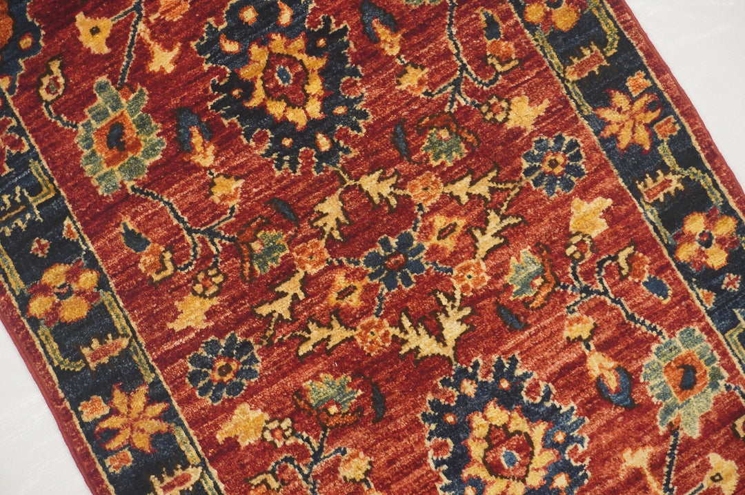 2x3 Bijar Red Persian Hand knotted wool Decorative Rug - Yildiz Rugs
