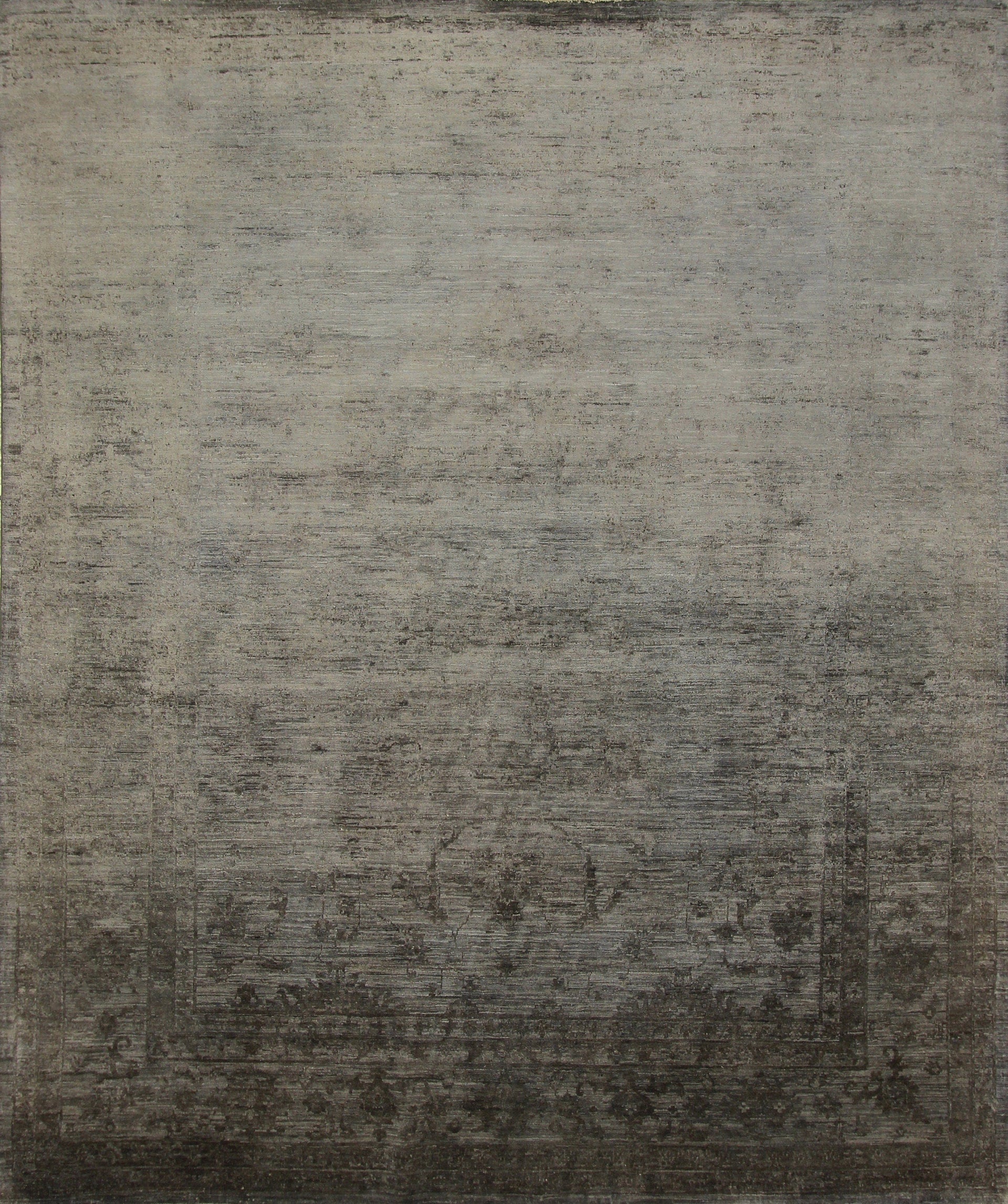 8x10 Overdyed Blueish Silver Gray Hand knotted Turkish Oushak Rug - Yildiz Rugs