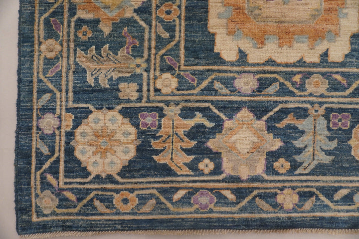 9x12 Oushak Muted Green Hand knotted Turkish Rug - Yildiz Rugs