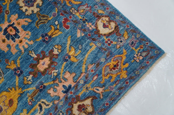 5'8 x 8'9 ft Blue Oushak Hand knotted Turkish Rug - Yildiz Rugs