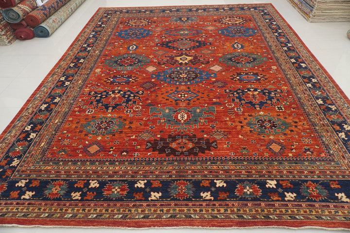 12x15 Baluch Rusty Red Afghan Hand knotted Oriental Rug - Yildiz Rugs