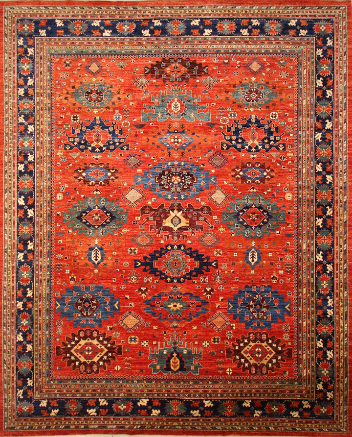 12x15 Baluch Rusty Red Afghan Hand knotted Oriental Rug - Yildiz Rugs