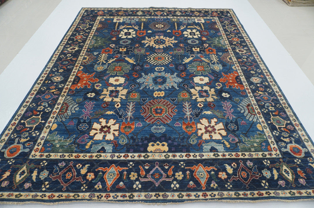 8x10 Bidjar Navy Blue Persian Style Hand knotted Oriental Area Rug - Yildiz Rugs