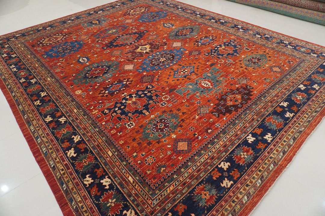 12x15 Baluch Rusty Red Afghan Hand knotted Oriental Rug - Yildiz Rugs