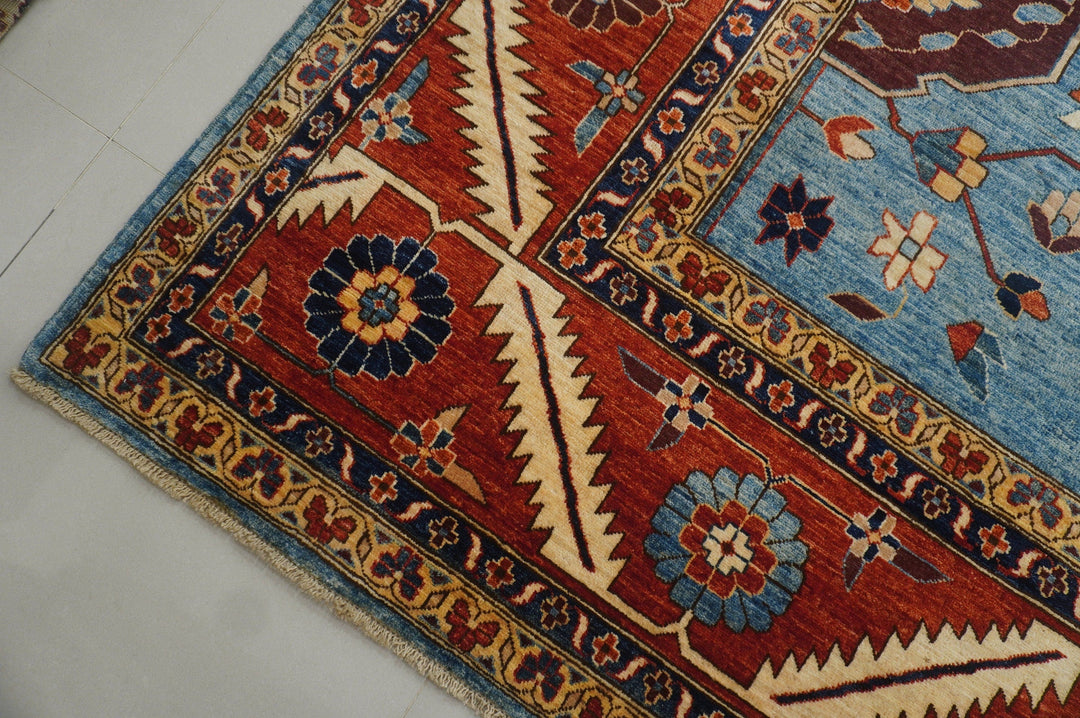 13'4 x 22'5 ft Palace Size Heriz Blue Afghan Hand knotted Rug - Yildiz Rugs