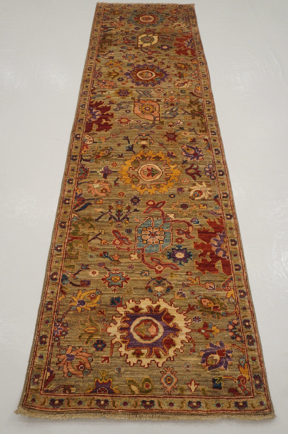 2'8x9'9 ft Bidjar Gray Persian Style Hand Knotted Oriental Runner Rug - Yildiz Rugs