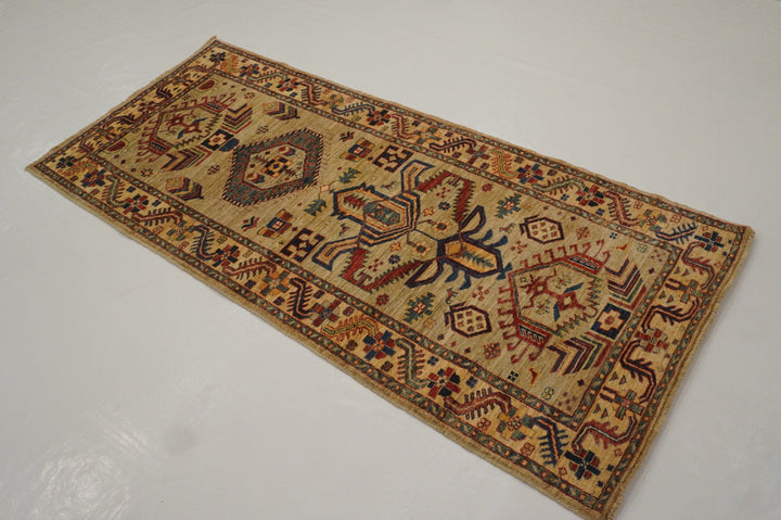 2'9x6'5 ft Heriz Beige Persian style Hand knotted Runner Rug