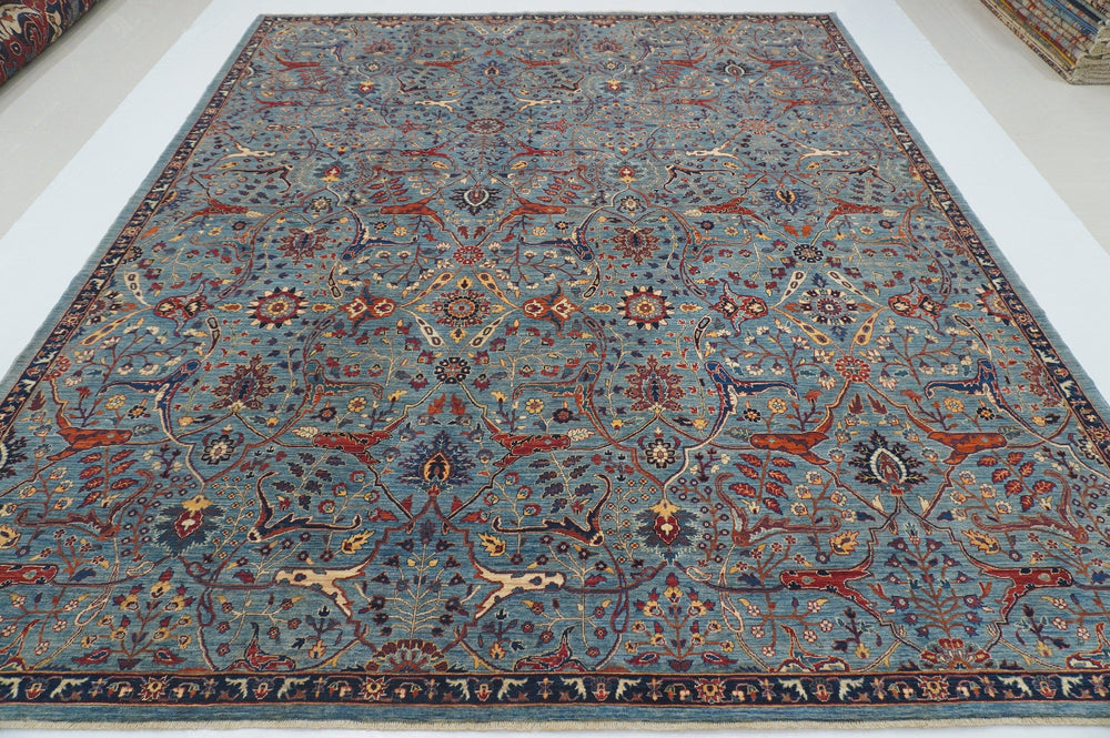 8x10 Blue Bidjar Persian Style Hand knotted Oriental Rug - Yildiz Rugs