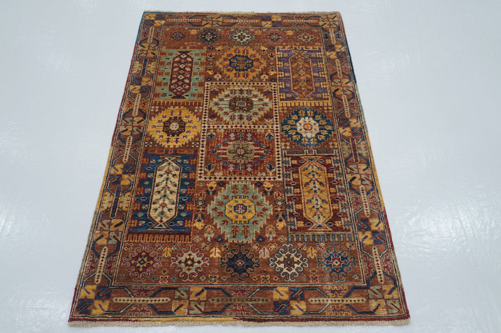 3x5 Brown Baluch Afghan Hand knotted Tribal Rug - Yildiz Rugs