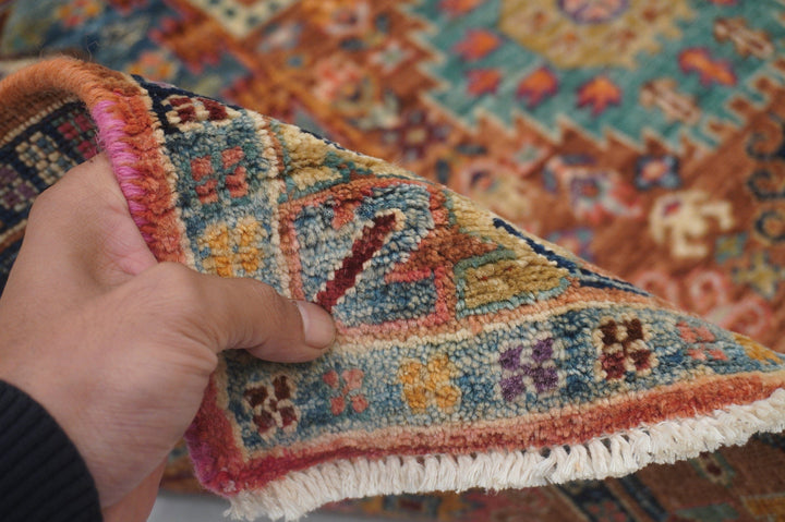 4x6 Brown Samarkand Baluch Afghan Hand knotted Tribal boho Rug - Yildiz Rugs