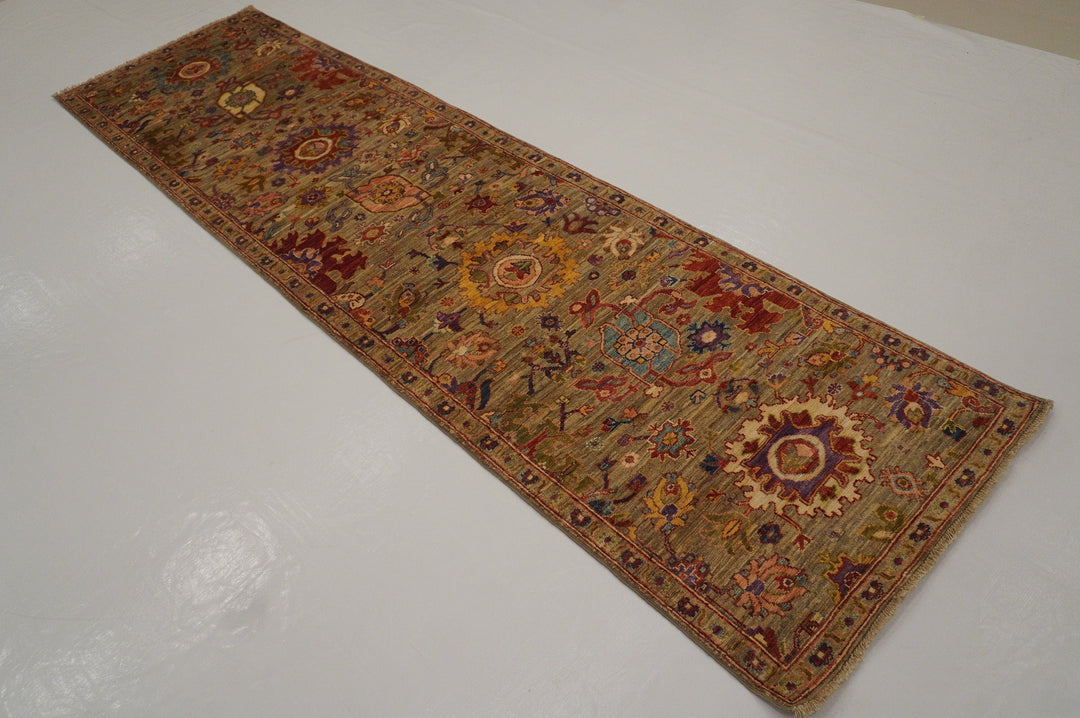 2'8x9'9 ft Bidjar Gray Persian Style Hand Knotted Oriental Runner Rug - Yildiz Rugs