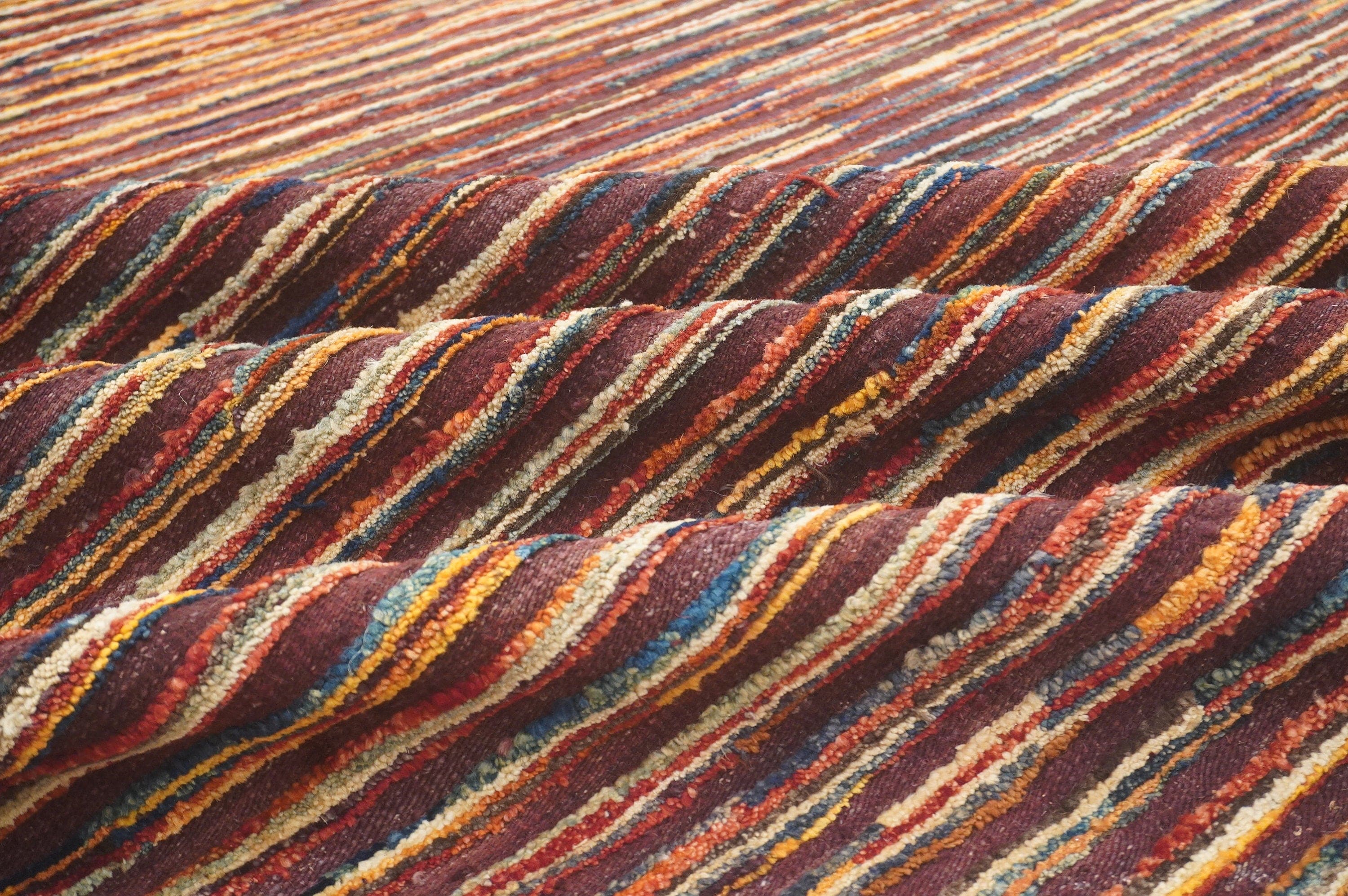 9'3x10'11 Gabbeh Purple Afghan Barjesta Handmade Wool Area Kilim Rug - Yildiz Rugs