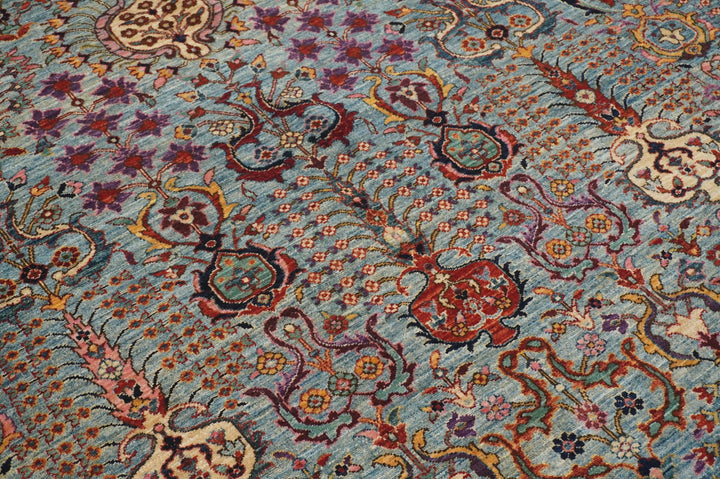 9x12 Blue Bidjar Persian Style Hand Knotted wool Oriental Area Rug - Yildiz Rugs