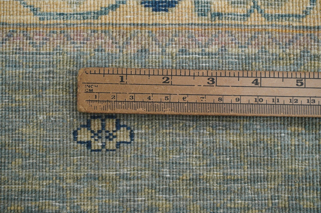 10x14 Mamluk Soft Gray Hand knotted Wool Turkish Medallion Area Rug