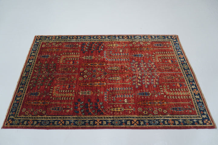 3x5 Bakhshaish Tribal Red Persian Style Afghan Hand Knotted Rug - Yildiz Rugs