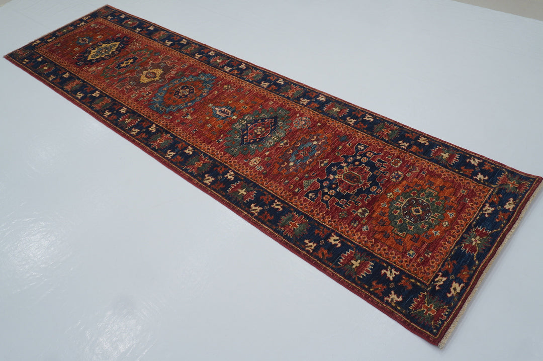 2'7x9'10 ft Red Baluch Afghan Tribal hand knotted Runner Rug - Yildiz Rugs