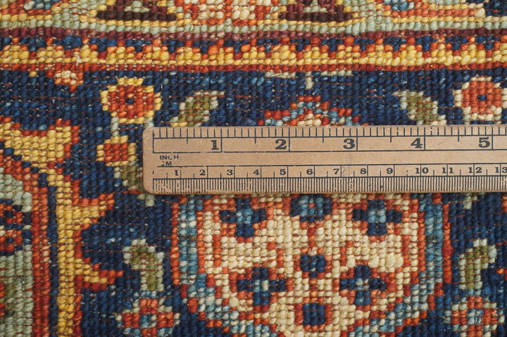 7 ft Bakshaish Navy Blue Persian Style Hand knotted Runner Rug