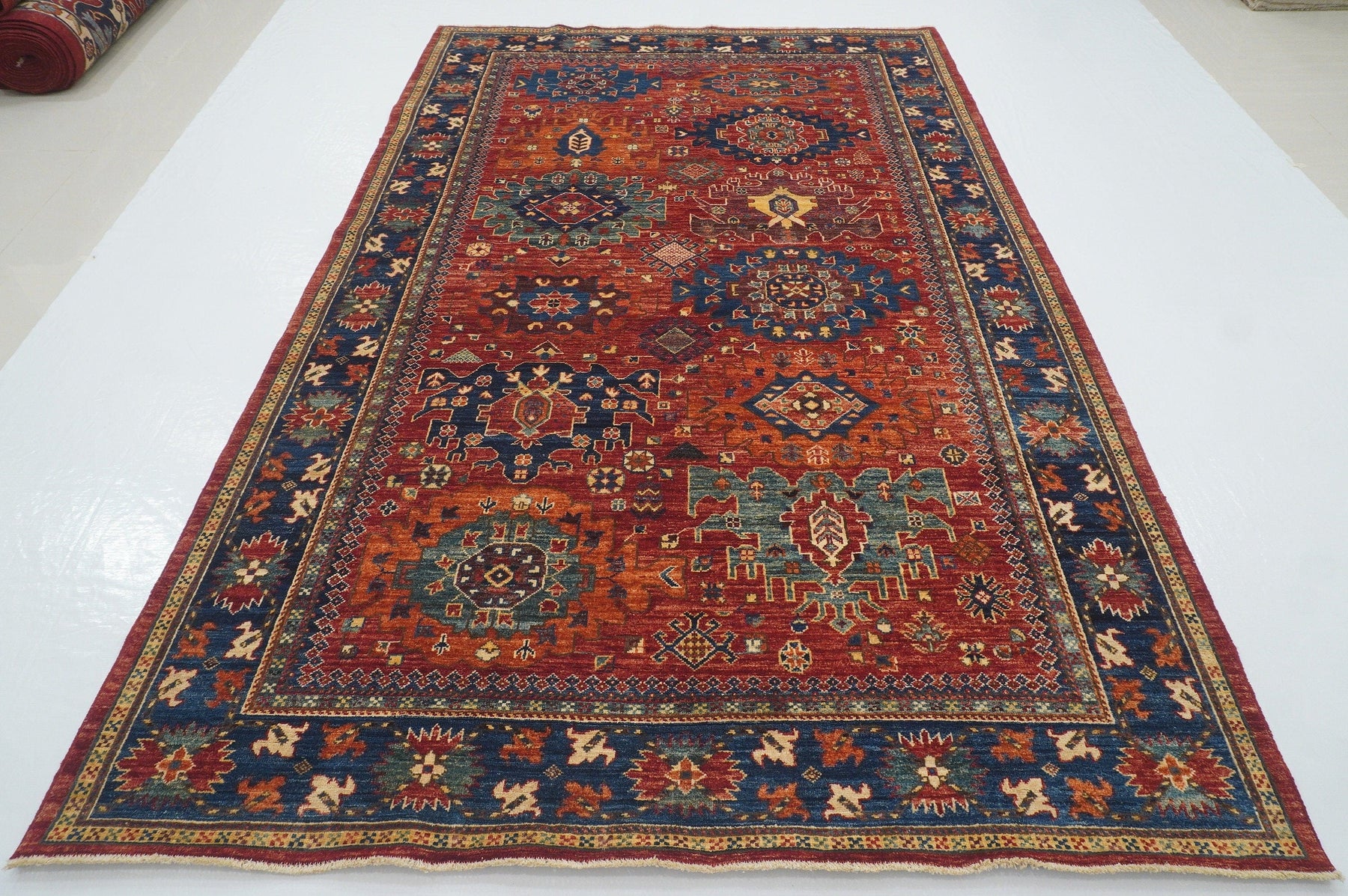6x9 Baluch Rusty Red Traditional Afghan Hand Knotted wool Area Rug ...