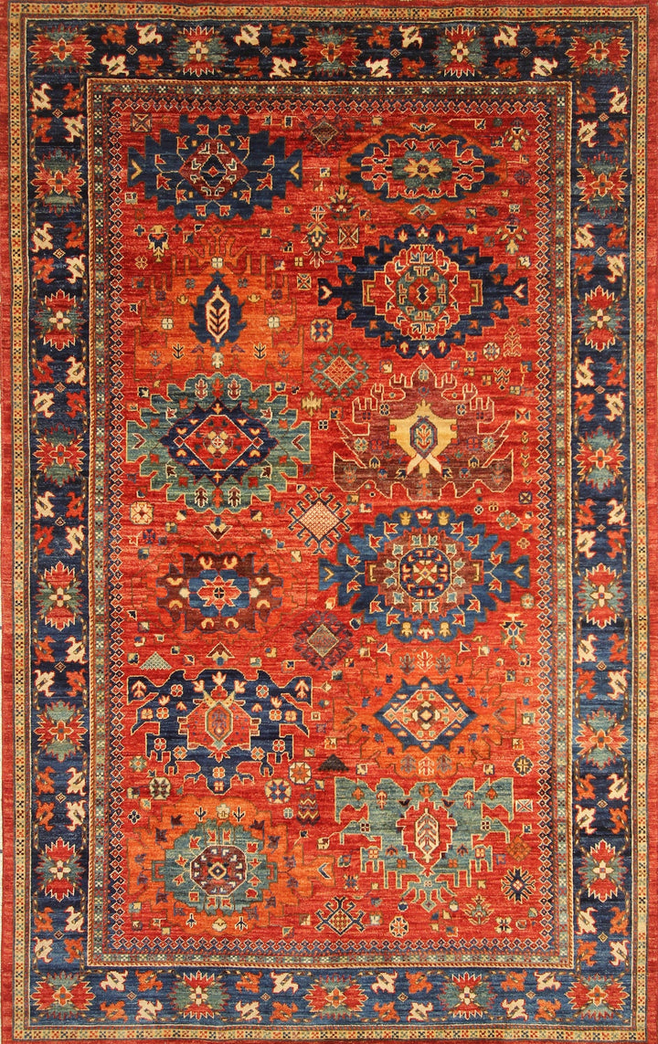 6x9 Baluch Rusty Red  Traditional Afghan Hand Knotted wool Area Rug - Yildiz Rugs