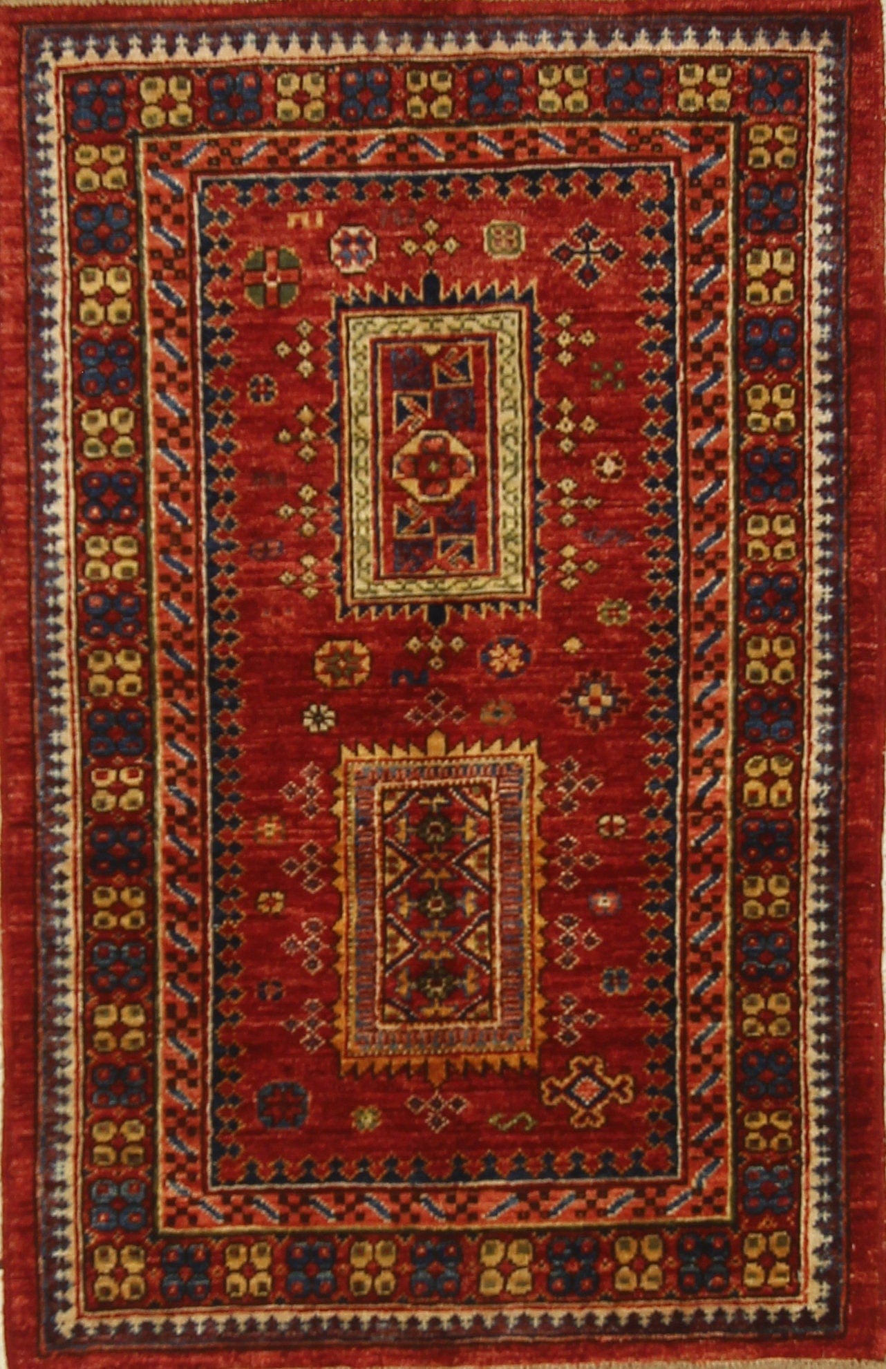 2'6x4'0 Red Tribal Baluch Afghan Hand knotted 3x4 Accent rug - Yildiz Rugs