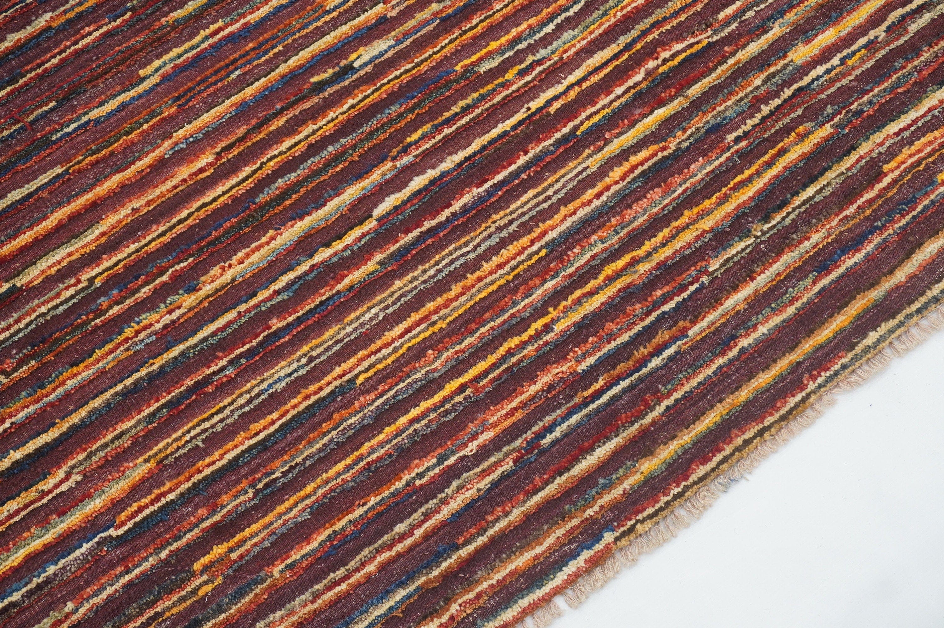 9'3x10'11 Gabbeh Purple Afghan Barjesta Handmade Wool Area Kilim Rug - Yildiz Rugs