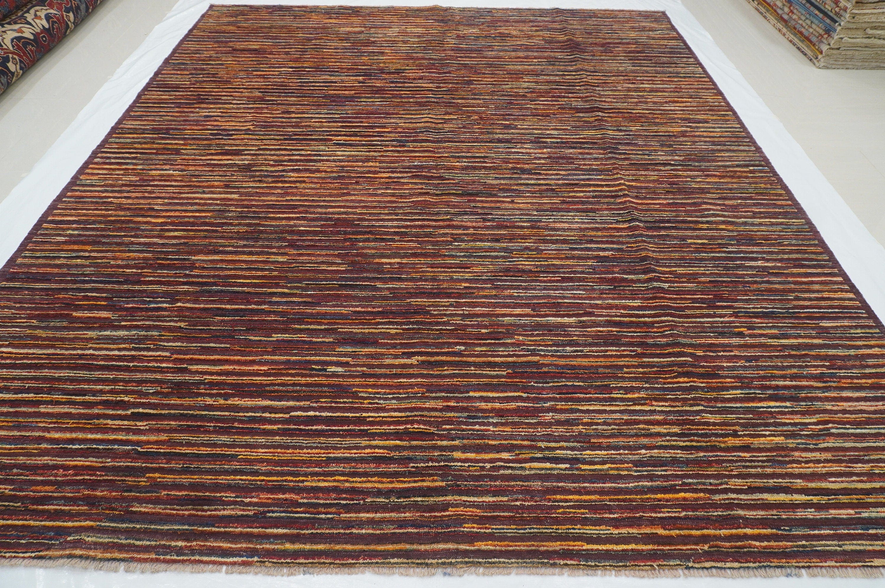 9'3x10'11 Gabbeh Purple Afghan Barjesta Handmade Wool Area Kilim Rug - Yildiz Rugs