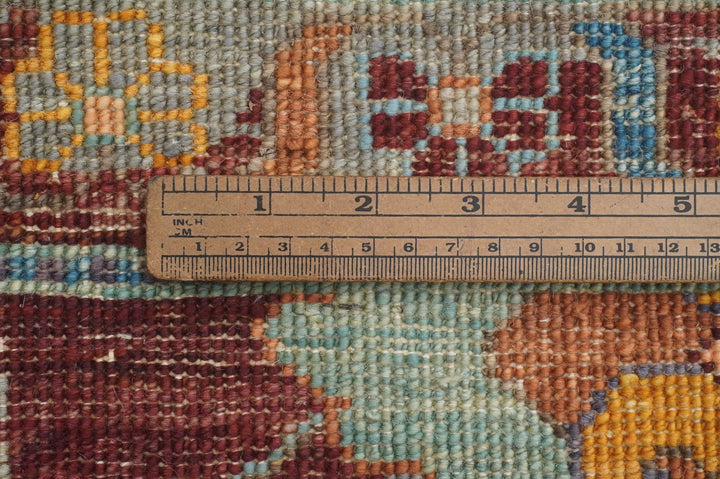 9x12 Modern Bidjar Gray Muted Color Burst Afghan Hand knotted Area rug