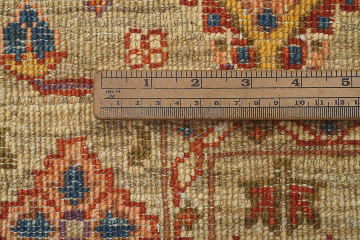 14 ft Karaja Gray Afghan Hand knotted Veg dye Oriental Long Runner Rug - Yildiz Rugs