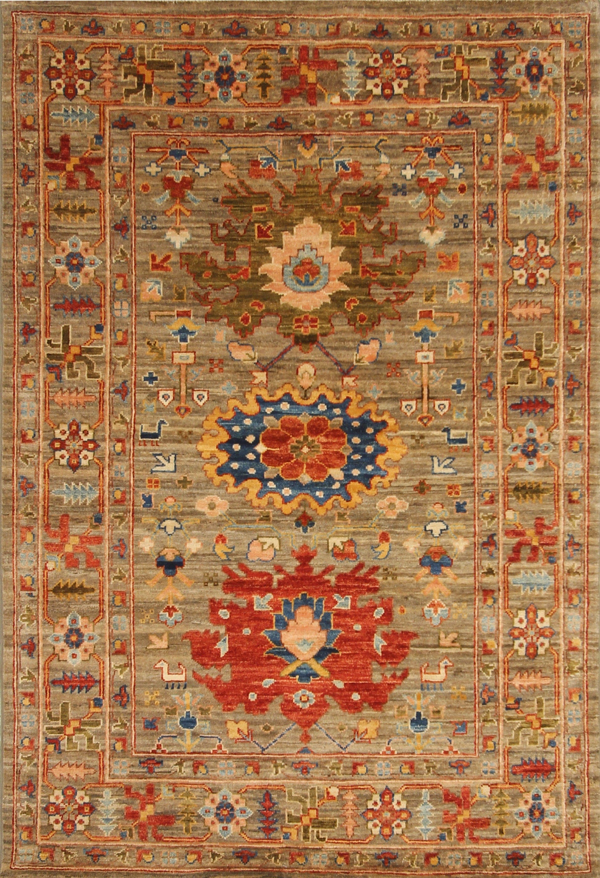 4x6 Bidjar Undyed Gray Afghan Hand knotted Wool Oriental Area Rug - Yildiz Rugs