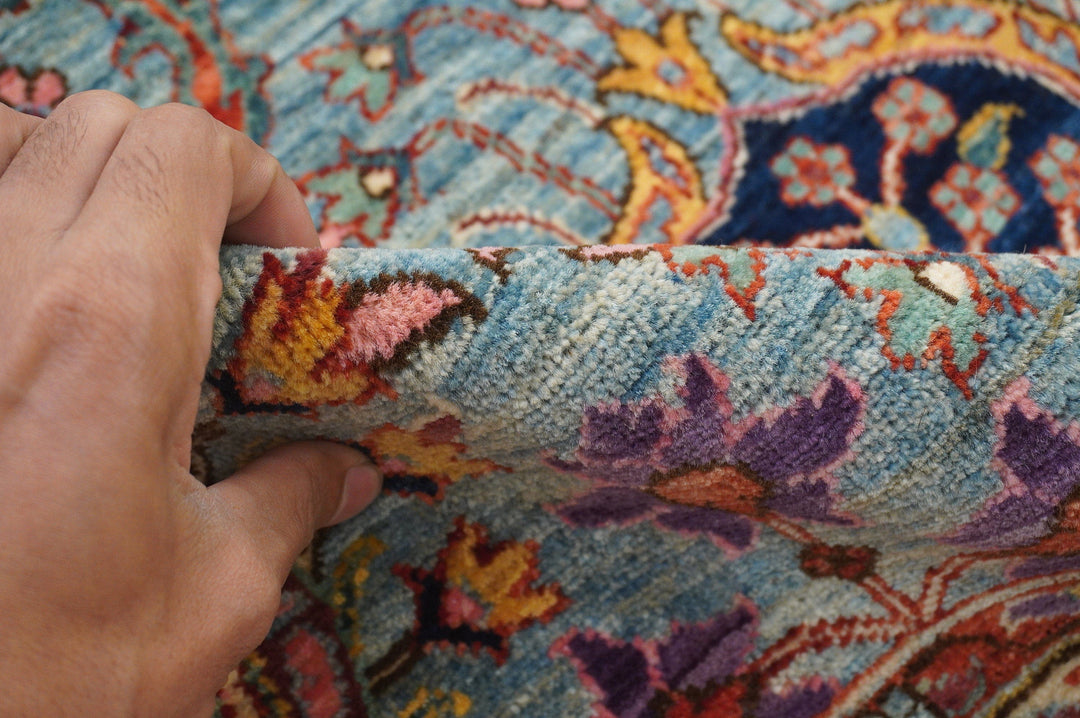 9x12 Blue Bidjar Afghan Hand Knotted wool Oriental Area Rug