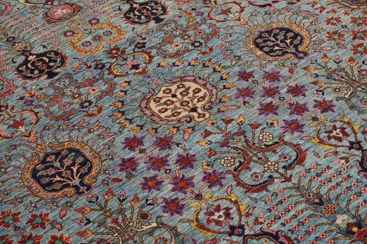 9x12 Blue Bidjar Afghan Hand Knotted wool Oriental Area Rug