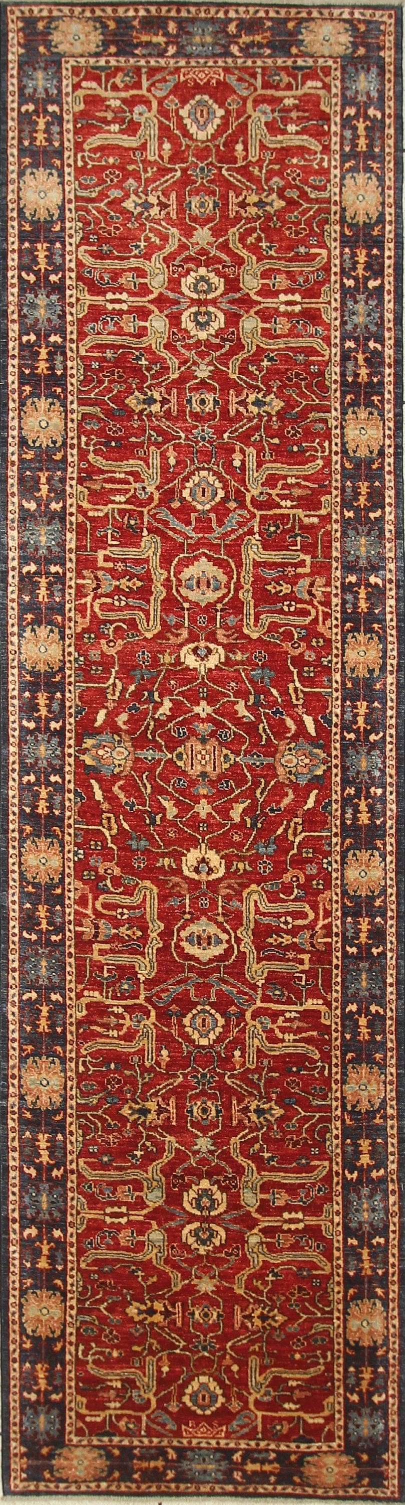 12 ft Red Bidjar  Afghan Hand knotted Wool Oriental Runner Rug - Yildiz Rugs