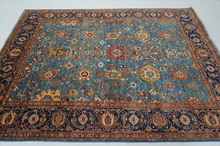 6x9 Bidjar Blue Afghan Hand knotted Wool Oriental Rug - Yildiz Rugs