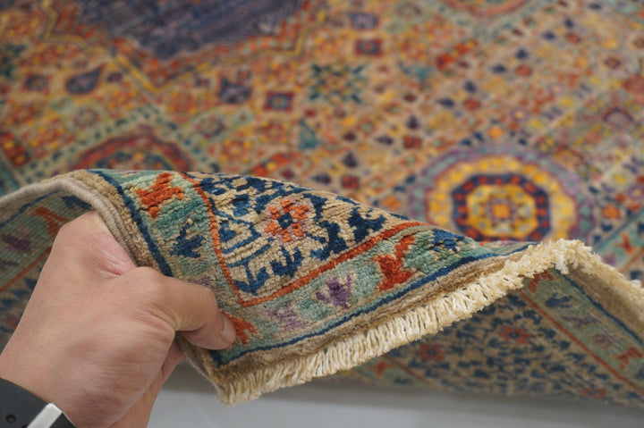 3x5 Gray Mamluk Hand knotted Medallion wool Turkish Area rug
