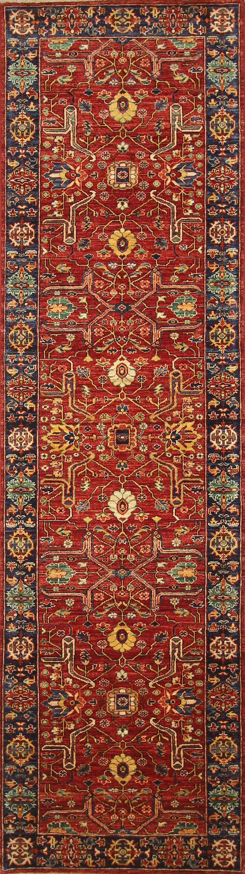 10 ft Red Bidjar Afghan Hand knotted Wool Oriental Runner Rug