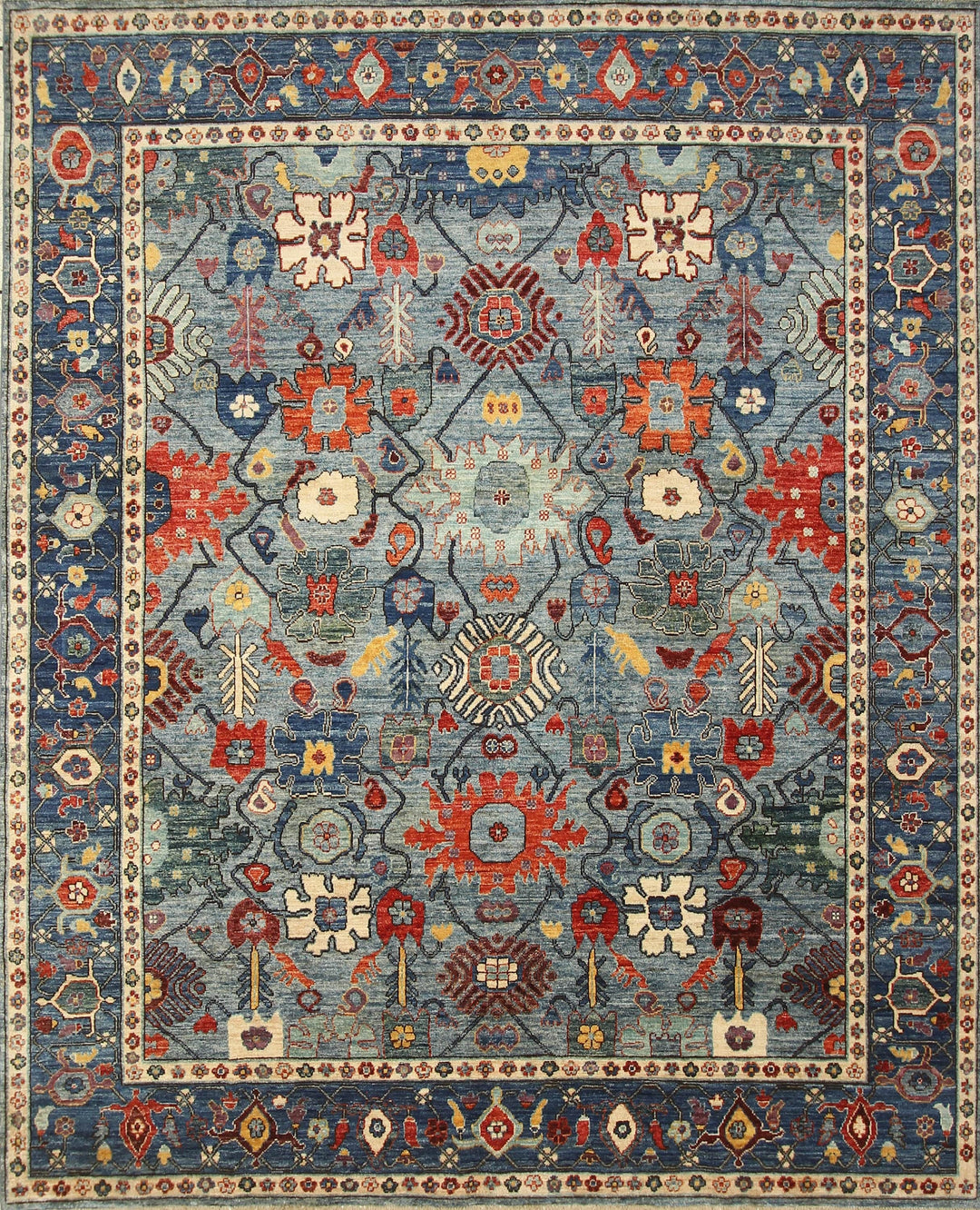 8x10 Blue Bidjar Afghan Hand knotted Wool Oriental Area Rug