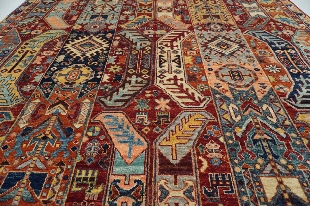 6x8 Red Baluch Samarkand Afghan Hand Knotted Tribal Rug