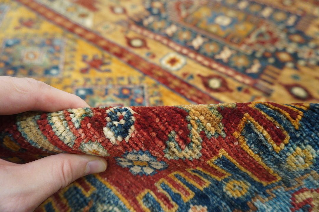 5x7 Red Kazak Afghan Hand knotted Oriental Shirvan Rug