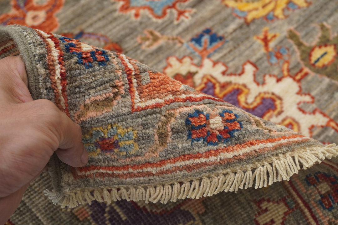 14 Ft Bidjar Undyed Gray Afghan hand knotted Oriental Runner Rug