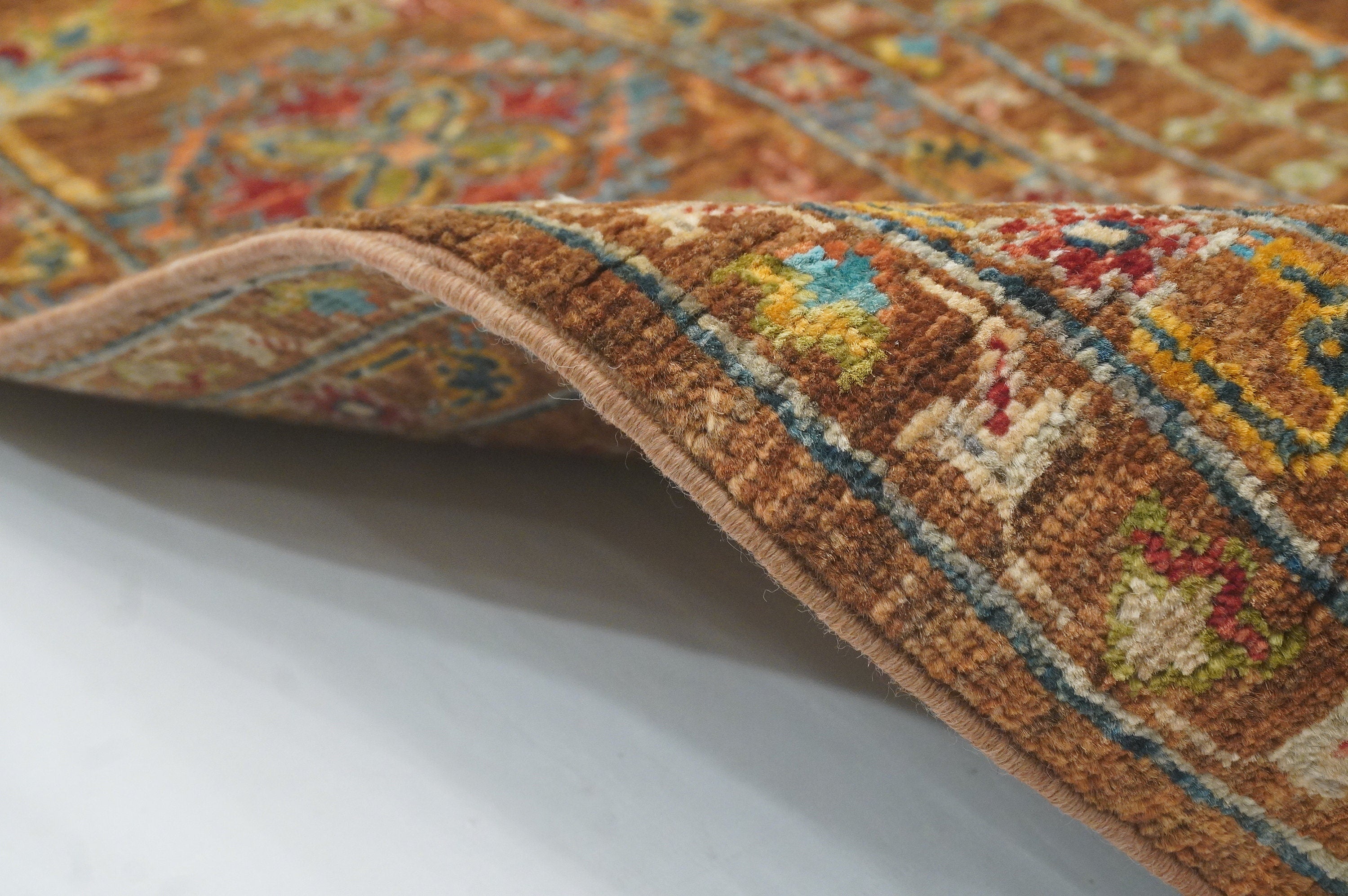 6x8 Brown Oushak Turkish Hand Knotted Medallion Area Rug - Yildiz Rugs