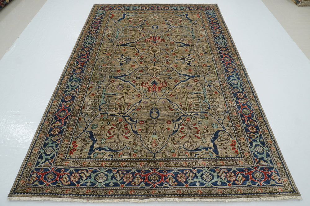 6x9 Gray Bidjar Persian Style Hand knotted Oriental Area Rug - Yildiz Rugs