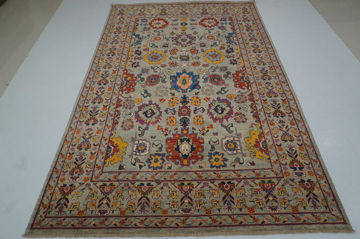 6x9 Gray Bidjar Harshang Afghan Hand Knotted Oriental Area Rug - Yildiz Rugs