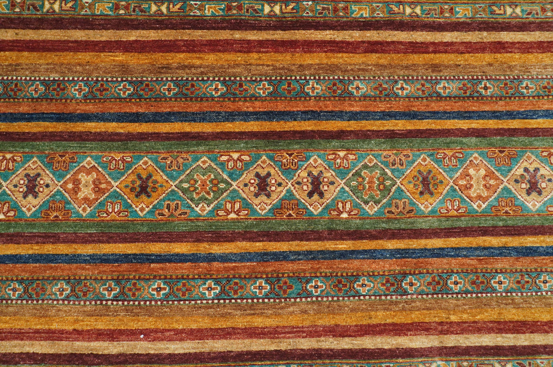 6x8 Tribal Multicolor Afghan Hand knotted Rug