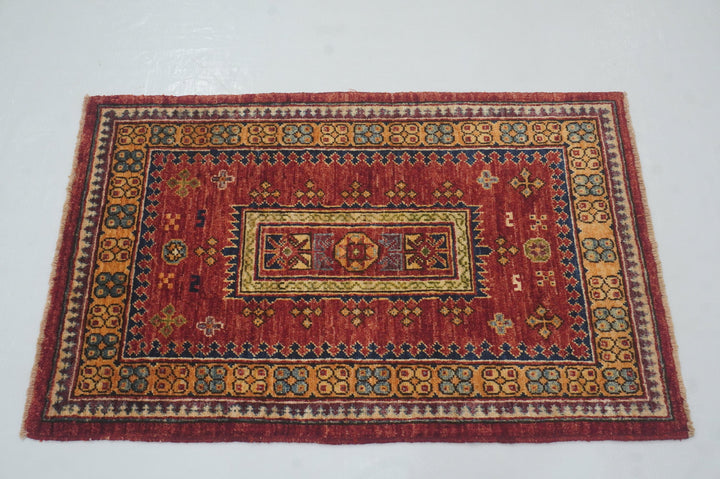 2x3 Red Baluch Afghan Hand knotted Tribal Accent Rug - Yildiz Rugs