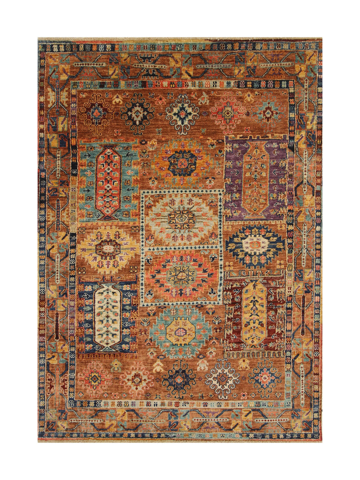 4x6 Brown Baluch Afghan Hand knotted Tribal Rug - Yildiz Rugs