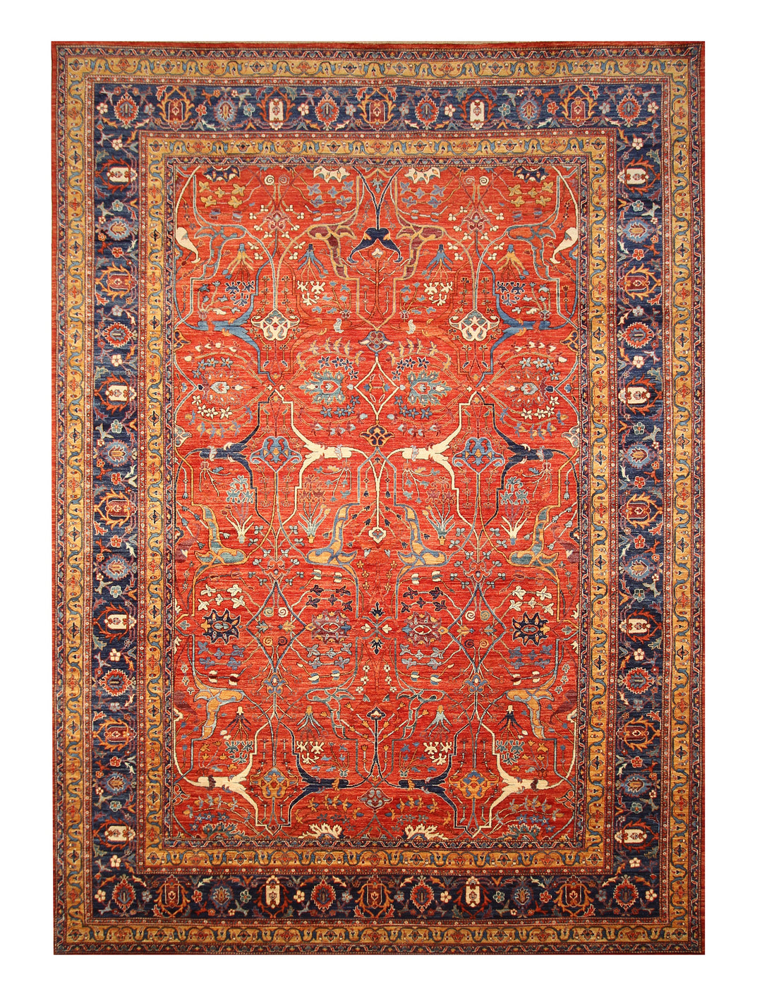 10x14 Bidjar Rusty Red Afghan Hand knotted Oriental Rug - Yildiz Rugs