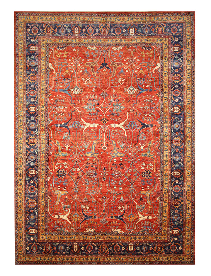 10x14 Bidjar Rusty Red Afghan Hand knotted Oriental Rug - Yildiz Rugs