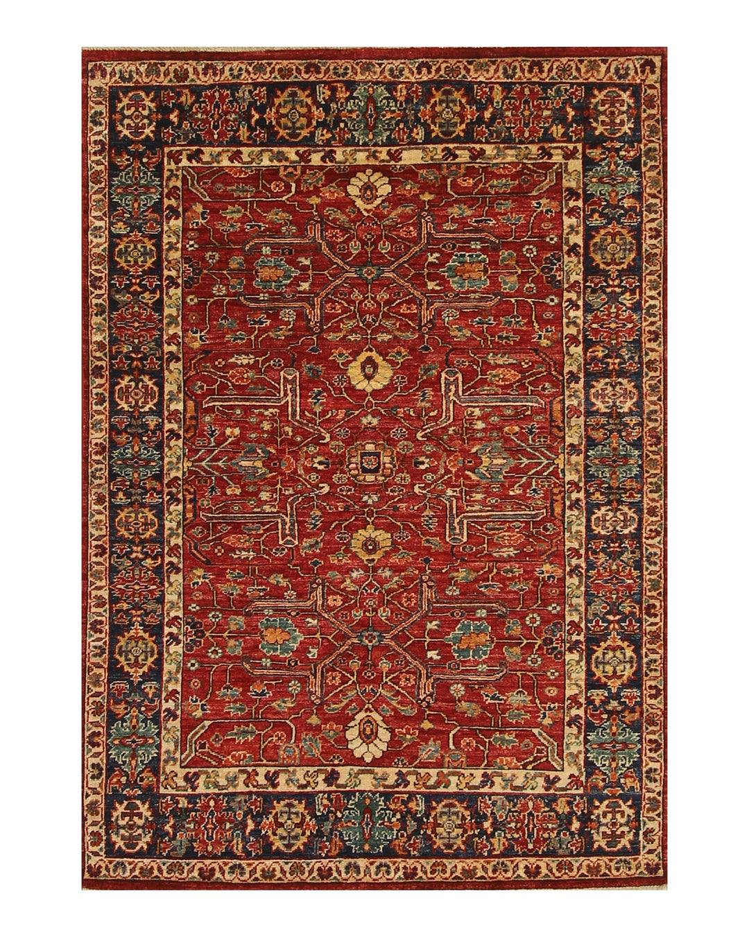 4x6 Red Bidjar Afghan hand knotted Oriental Rug - Yildiz Rugs