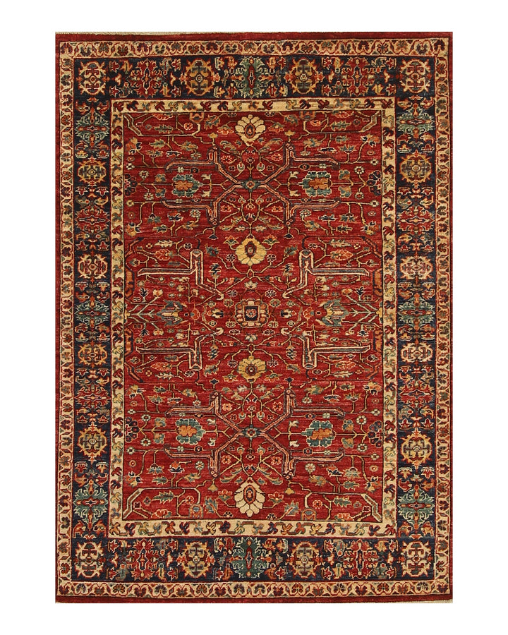 4x6 Red Bidjar Afghan hand knotted Oriental Rug - Yildiz Rugs